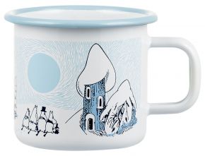 Muurla Mumin schneebedecktes Tal Becher Emaille 0,37 l