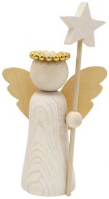 Aarikka Erzengel Gabriel Höhe 16 cm weiß, gold, natur