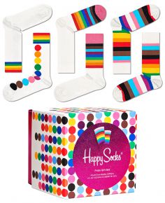 Happy Socks Unisex Strümpfe Pride Geschenkbox 3 Stk.