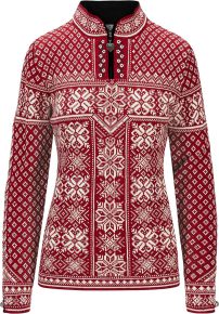 Dale of Norway Damen Pullover mit Kragen und 1/4 Reißverschluss Peace V2