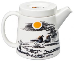 Moomin by Arabia Mumins True to its origin Teekanne 0,7 l schwarz, weiß