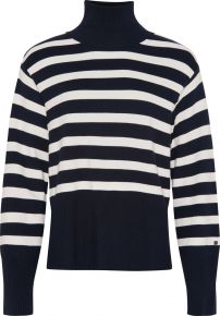 REDGREEN Damen Pullover mit Kragen navy gestreift Kat