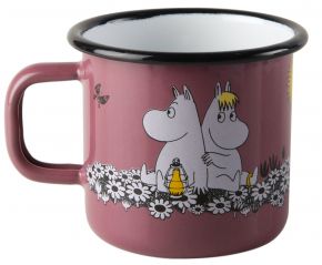 Muurla Mumins Retro Together Forever Tasse / Becher Emaille 0,37 l