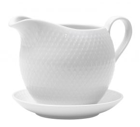 Lyngby Porcelæn Rhombe Krug / Sauciere 0,67 l