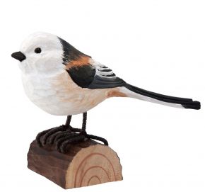 Wildlife Garden Decobird Schwanzmeise handgeschnitzt