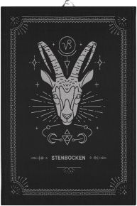 Ekelund Sternzeichen Steinbock Geschirrtuch (Öko-Tex) 48x70 cm schwarz, grau