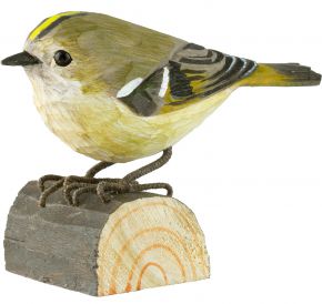 Wildlife Garden DecoBird Wintergoldhähnchen handgeschnitzt