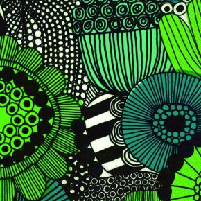 Marimekko Siirtolapuutarha (Schrebergarten) Papierservietten 33x33 cm 20 Stk. grün, schwarz, weiß