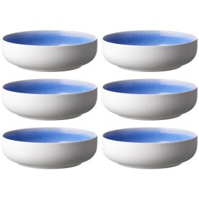 Studio Round North Schüssel / Bowl Ø 19 cm mattweiß, glänzend farbig river 6 Stk.