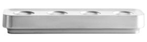 Born in Sweden Stumpastaken Kerzenständer für 4 Kerzen Breite 8,5 cm Länge 29,5 cm recyceltes Alu