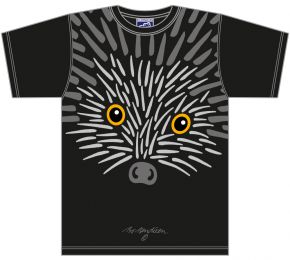 Bo Bendixen Unisex T-Shirt schwarz Igel