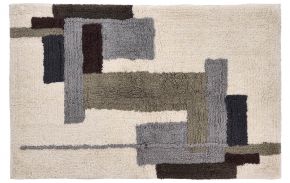 Villa Collection Laerk Teppichläufer Baumwolle grau, cremeweiß