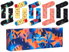 Happy Socks Unisex Strümpfe Tropical Night Geschenkbox 5 Stk.