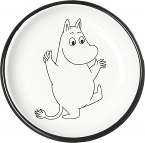 Muurla Mumin Retro Mumin Teller tief Emaille Ø 18 cm blau, weiß, schwarz