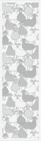 Ekelund Tiere Schaffamilie Tischläufer (Öko-Tex) 35x120 cm hellgrau, weiß
