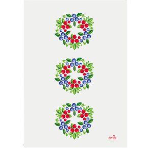 Anneko Design Geschirrtuch Beerenkranz 50x70 cm grün, rot, weiß