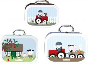 Kids by Friis Koffer Bauernhof 3 Stk.