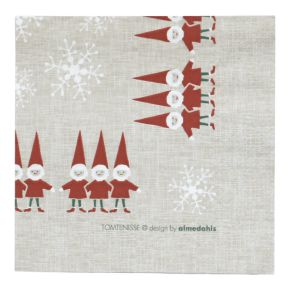 Almedahls Tomtenisse Papierservietten 33x33 cm 20 Stk. beige