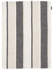 Klippan June Geschirrtuch (Baumwolle & recyeclte Leinen) 48x70 cm weiß, schwarz