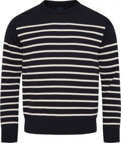 REDGREEN Herren Pullover Rundausschnitt navy, gestreift Jan