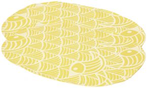 Georg Jensen Damask Ostern Tischset oval 2 Stk. zitronencrem