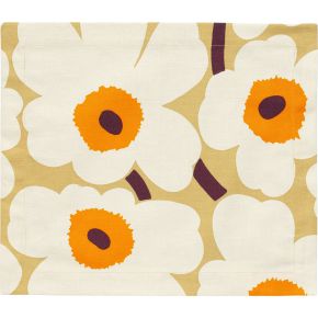 Marimekko Unikko Tischset 35x40 cm karamel, creme, orange mit Recyclinganteil