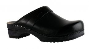 Sanita Herren Clogs Holz offen schwarz Ralph