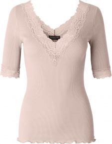 Rosemunde Copenhagen Damen T-Shirt (Öko-Tex) V-Ausschnitt mit Spitze 4832