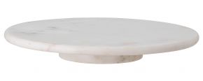 Bloomingville Ellin Platte auf Fuß Marmor drehbar Ø 35,5 cm weiß