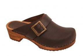 Sanita Damen Clogs Holz offen mit Schnalle Urban