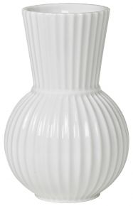 Lyngby Porcelæn Tura Vase weiß Höhe 18 cm