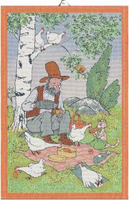 Ekelund Pettersson & Findus Picknick Geschirrtuch (Öko-Tex) 40x60 cm