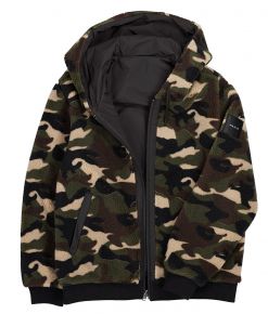 Makia Clothing Herren Wendejacke camouflage / schwarz Dual