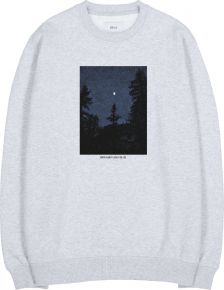 Makia Clothing Herren Fleece Sweatshirt hellgrau / print Solstice (Sonnenwende)
