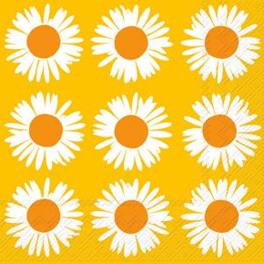 Marimekko Auringonkukka (Sonnenblume) Papierservietten 33x33 cm 20 Stk. gelb