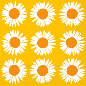 Marimekko Auringonkukka (Sonnenblume) Papierservietten 33x33 cm 20 Stk. gelb