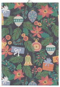 Ekelund Weihnachten & Winter Weihnachtsbaum Geschirrtuch (Öko-Tex) 35x50 cm schwarz, grün, mehrfarbi