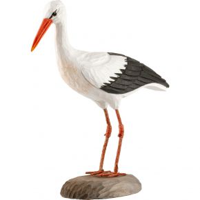 Wildlife Garden Decobird Weißstorch handgeschnitzt