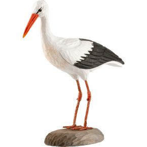 Wildlife Garden Decobird Weißstorch handgeschnitzt