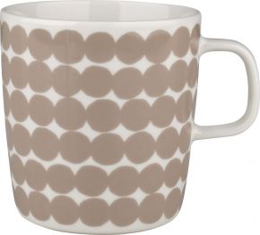 Marimekko Räsymatto Oiva Tasse / Becher 0,4 l cremeweiß, beige