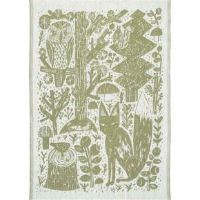 Lapuan Kankurit Metsikkö (Wildnis) Geschirrtuch 46x70 cm (Öko-Tex) weiß, oliv