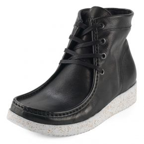 Nature Footwear Damen Stiefel Vegan Asta schwarz mit weißer Sohle