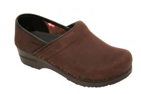 Sanita Damen Clogs PU geschlossen antikbraun Lisbeth