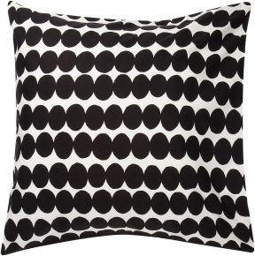 Marimekko Räsymatto Bettkissenbezug 80x80 cm (Öko-Tex) schwarz, weiß