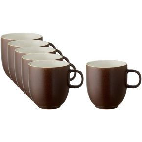 Studio Round North Tasse / Becher mit Henkel 0,33 l matt farbig bark 6 Stk.