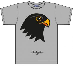 Bo Bendixen Unisex T-Shirt grau Falke