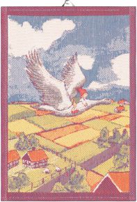 Ekelund Schweden Nils Holgersson Geschirrtuch (Öko-Tex) 35x50 cm mehrfarbig