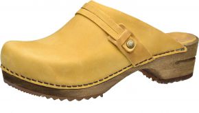 Sanita Damen Clogs Holz offen Ursana