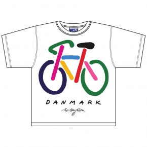 Bo Bendixen Unisex Kinder T-Shirt weiß Fahrrad