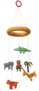 Klippan Safari Kindermobile Wollfilz Handarbeit